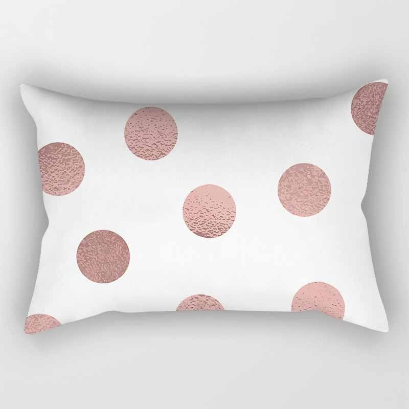 Pink Patterns Printed Rectangular Pillow Cover