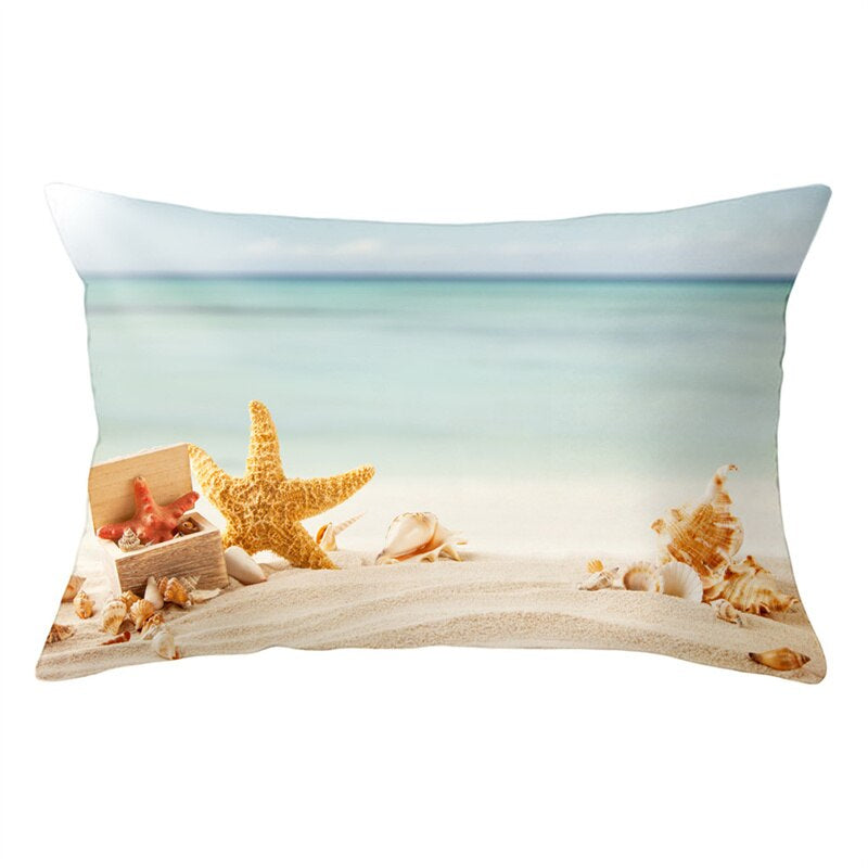 Beach Printed Rectangular Pillow Cover