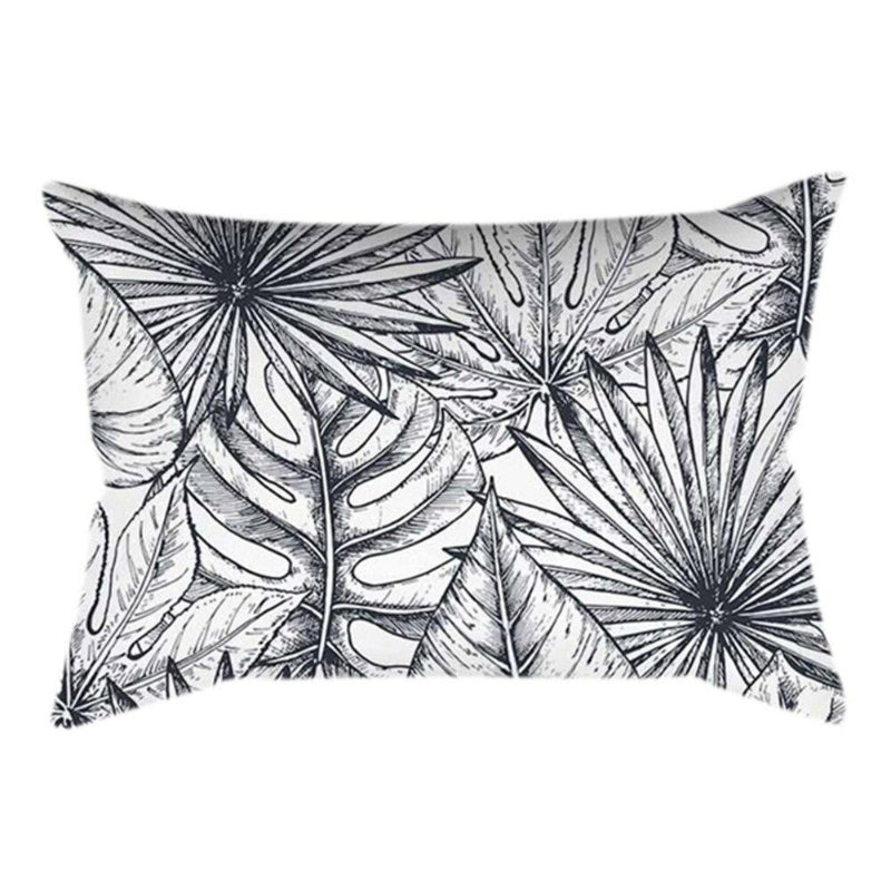 Color Plant Leaf Decorative Pillow Cover