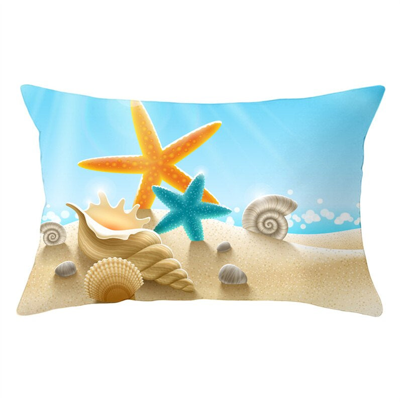 Beach Printed Rectangular Pillow Cover