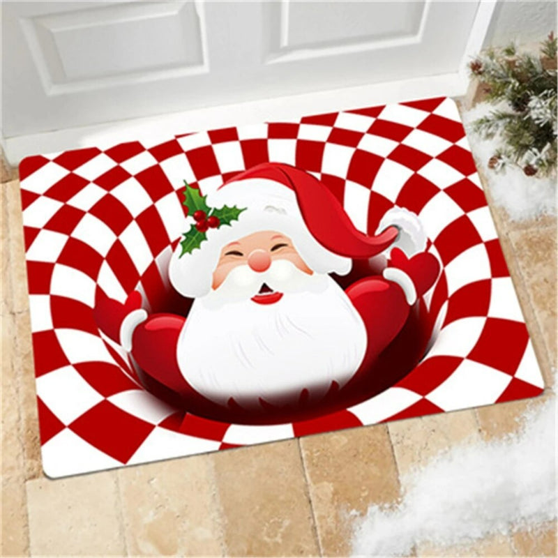 Print Illusion Santa Claus Floor Mat