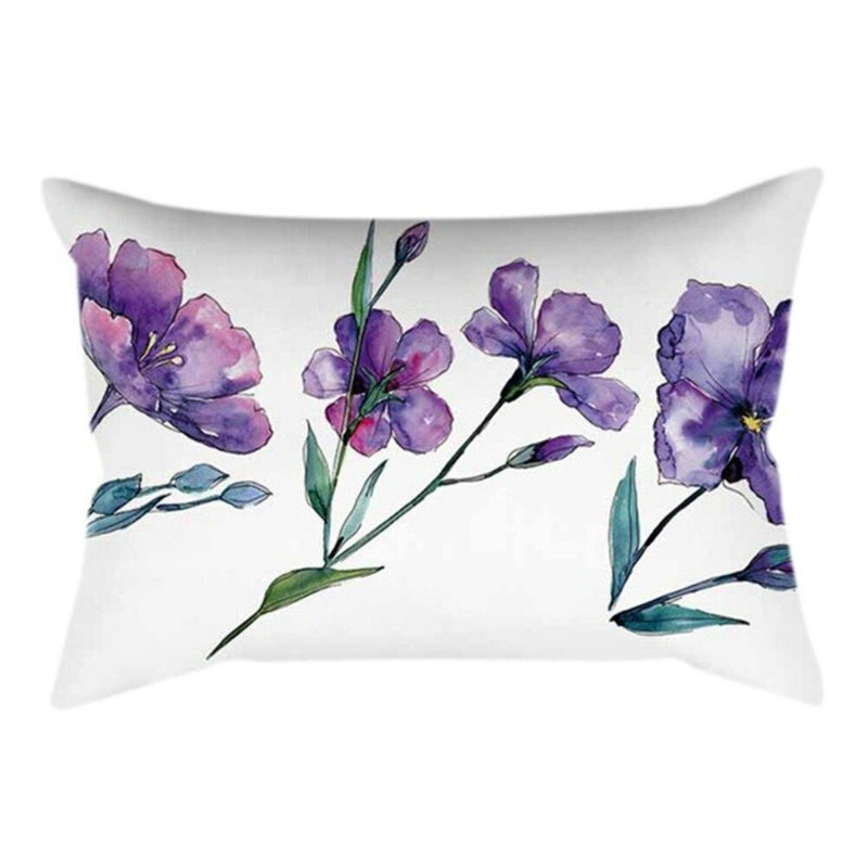 Color Plant Leaf Decorative Pillow Cover