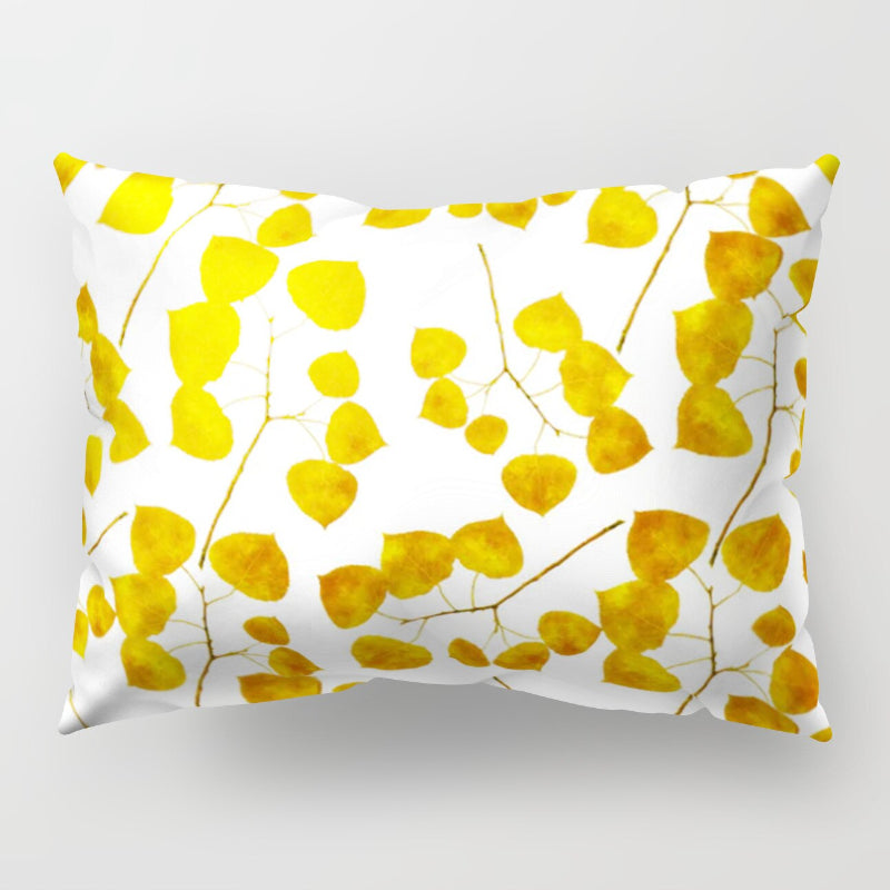 Botanical Leaves Printed Rectangular Pillow Cover