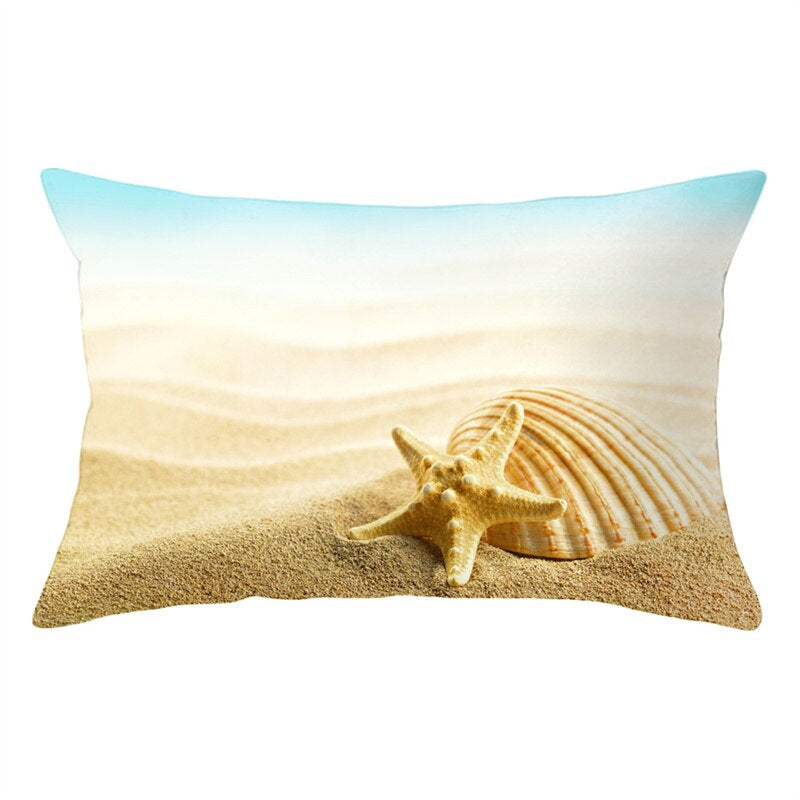 Beach Printed Rectangular Pillow Cover