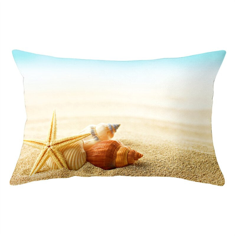 Beach Printed Rectangular Pillow Cover