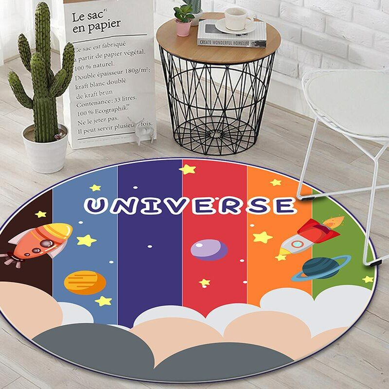 Galaxy Themed Round Mat