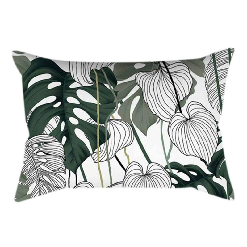Color Plant Leaf Decorative Pillow Cover