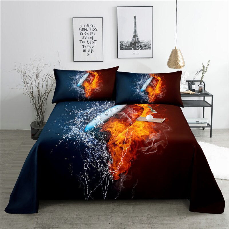 Music Themed Print Bed Flat Bedding Set