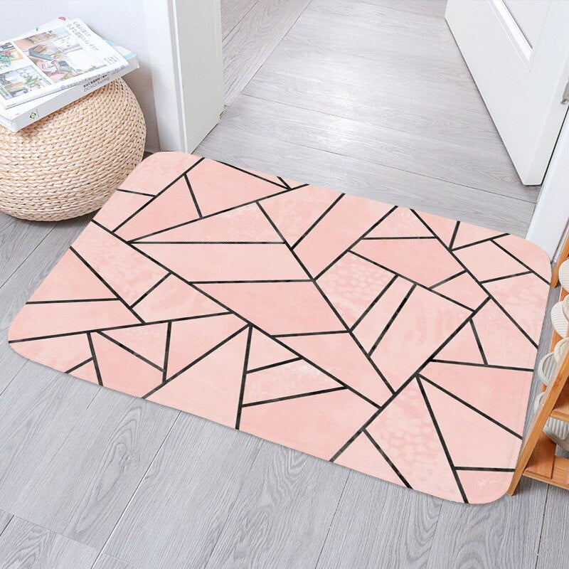 Non-Skid Marble Design Printed Floor Mat