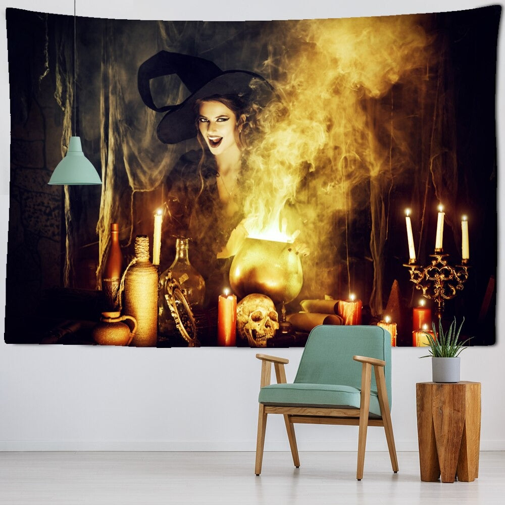 Witch Tapestry Wall Hanging Tapis Cloth