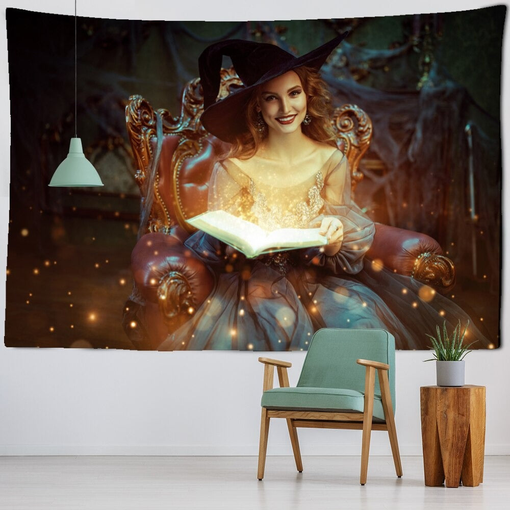 Witch Tapestry Wall Hanging Tapis Cloth