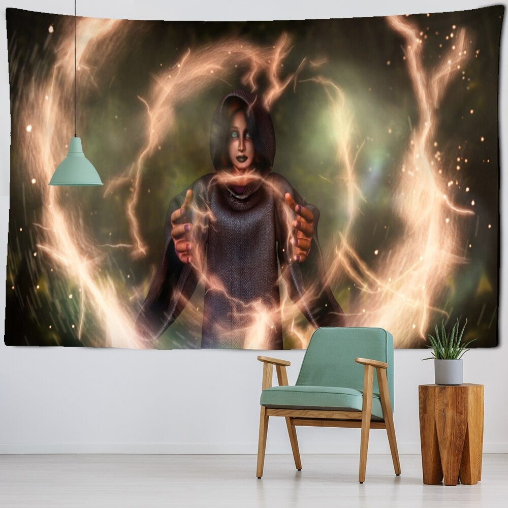 Witch Tapestry Wall Hanging Tapis Cloth
