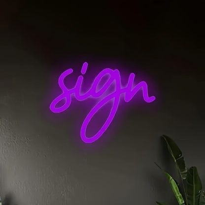 Customizable LED Neon Sign With 2 Lines