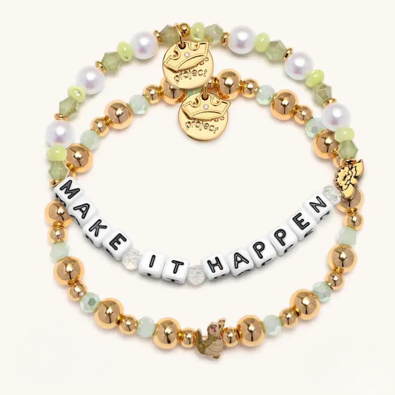 Inspirational Beaded Bracelet Bundle With Letter Charms For Women