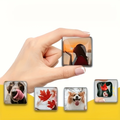 8 Pieces Of Customized Photo Fridge Magnets