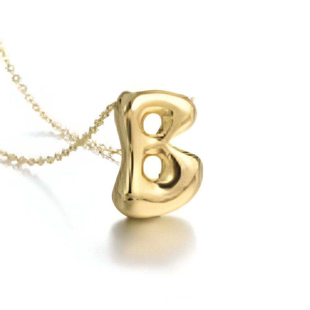 Bubble Initial Letter Necklace-Personalized Jewels