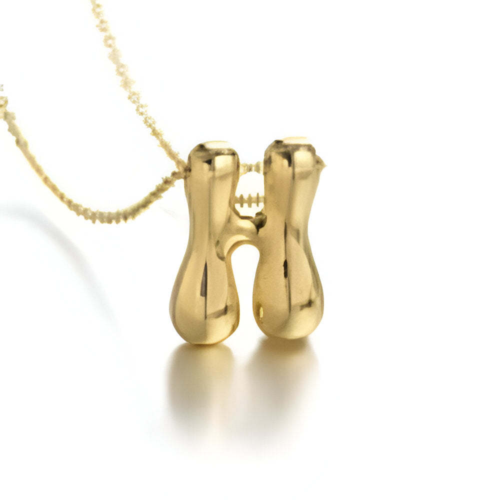 Bubble Initial Letter Necklace-Personalized Jewels