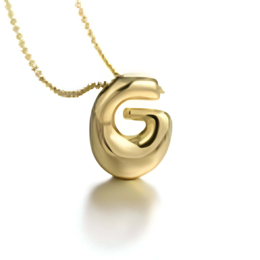 Bubble Initial Letter Necklace-Personalized Jewels