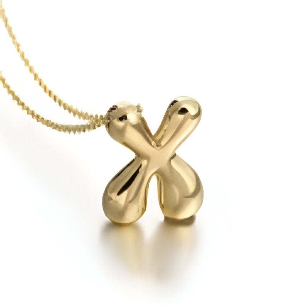 Bubble Initial Letter Necklace-Personalized Jewels