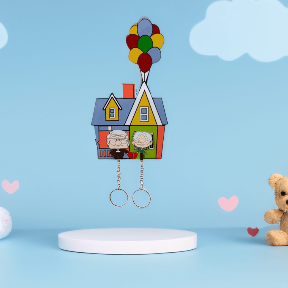 Enchanted Dual Cartoon Character Keychain-Personalized Jewels