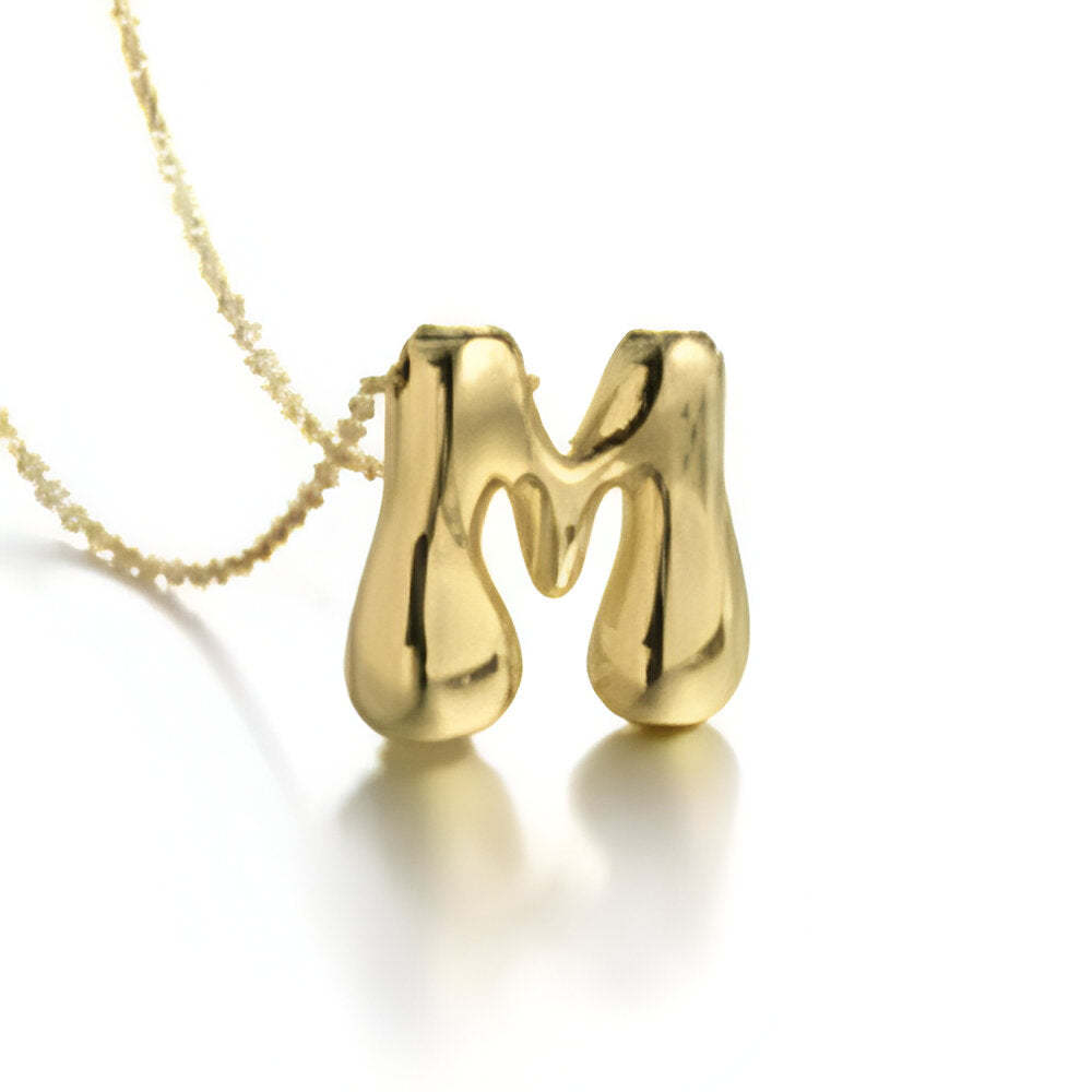 Bubble Initial Letter Necklace-Personalized Jewels