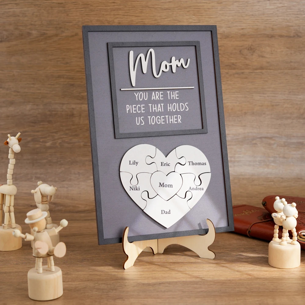 Personalized Family Names Wood Puzzle Plaque