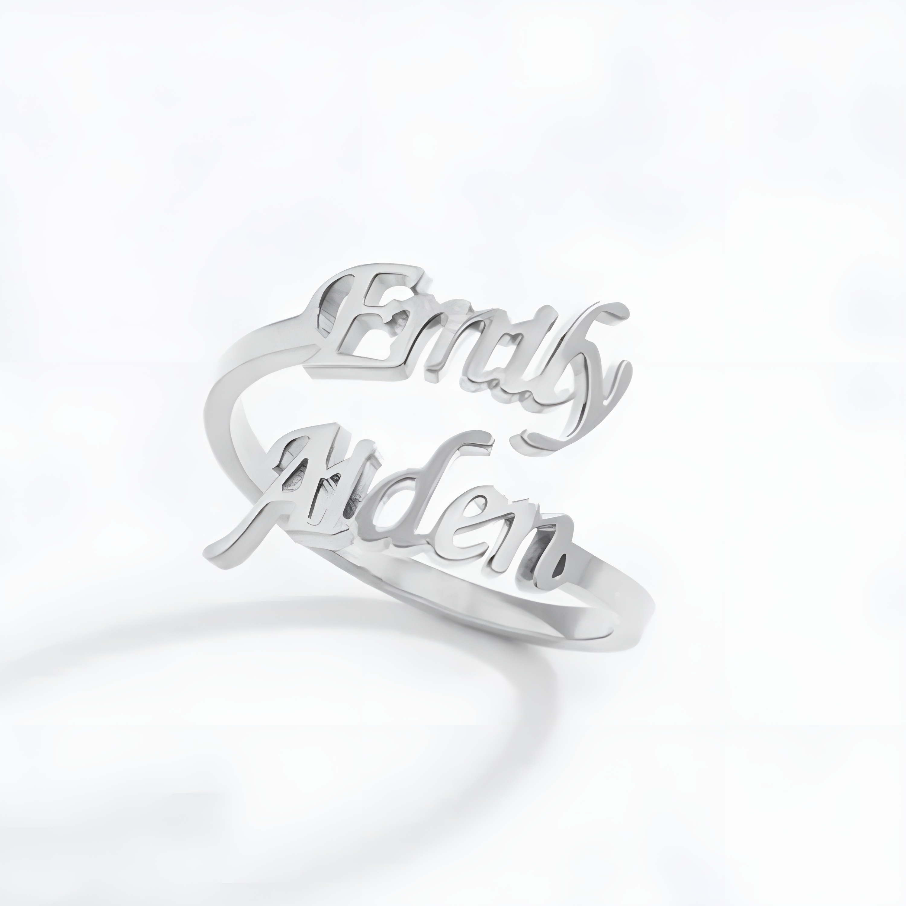 Personalized Adjustable Name Ring With Modern Letter Design