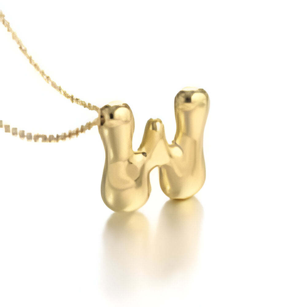 Bubble Initial Letter Necklace-Personalized Jewels