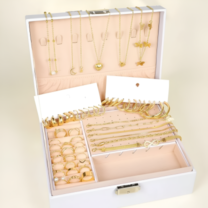 57 Piece Jewelry Set With Necklace Earrings Rings Bracelet For Women