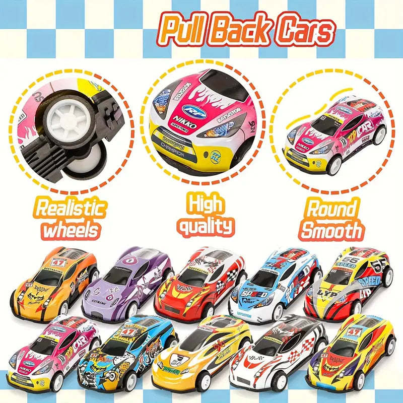 Christmas Advent Calendar Metal Pull Back Toy Cars Set-Personalized Jewels