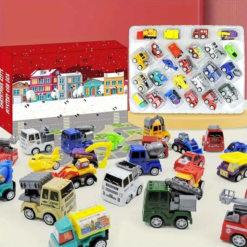 24 Piece Christmas Holiday Countdown Calendar Vehicle Themed Set-Personalized Jewels