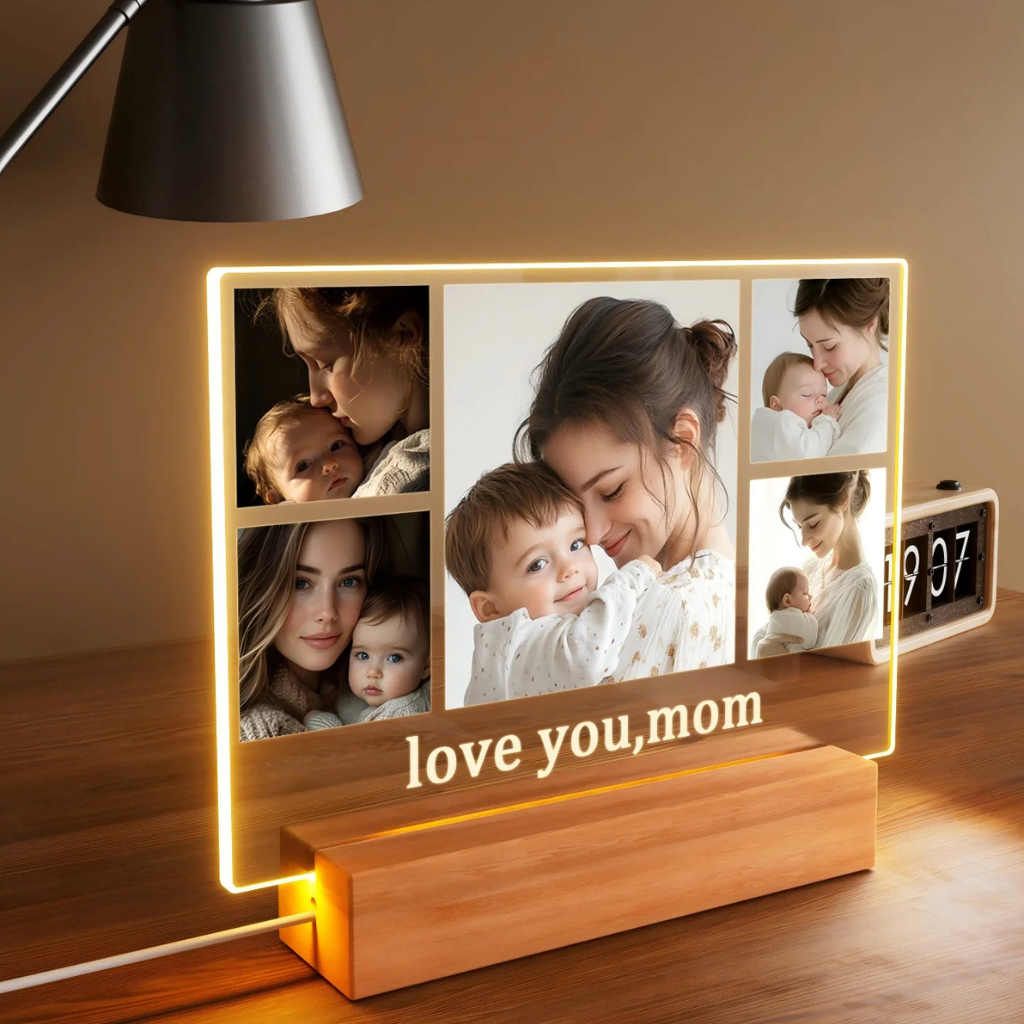Personalized 3D Photo LED Night Light For Bedroom Decor