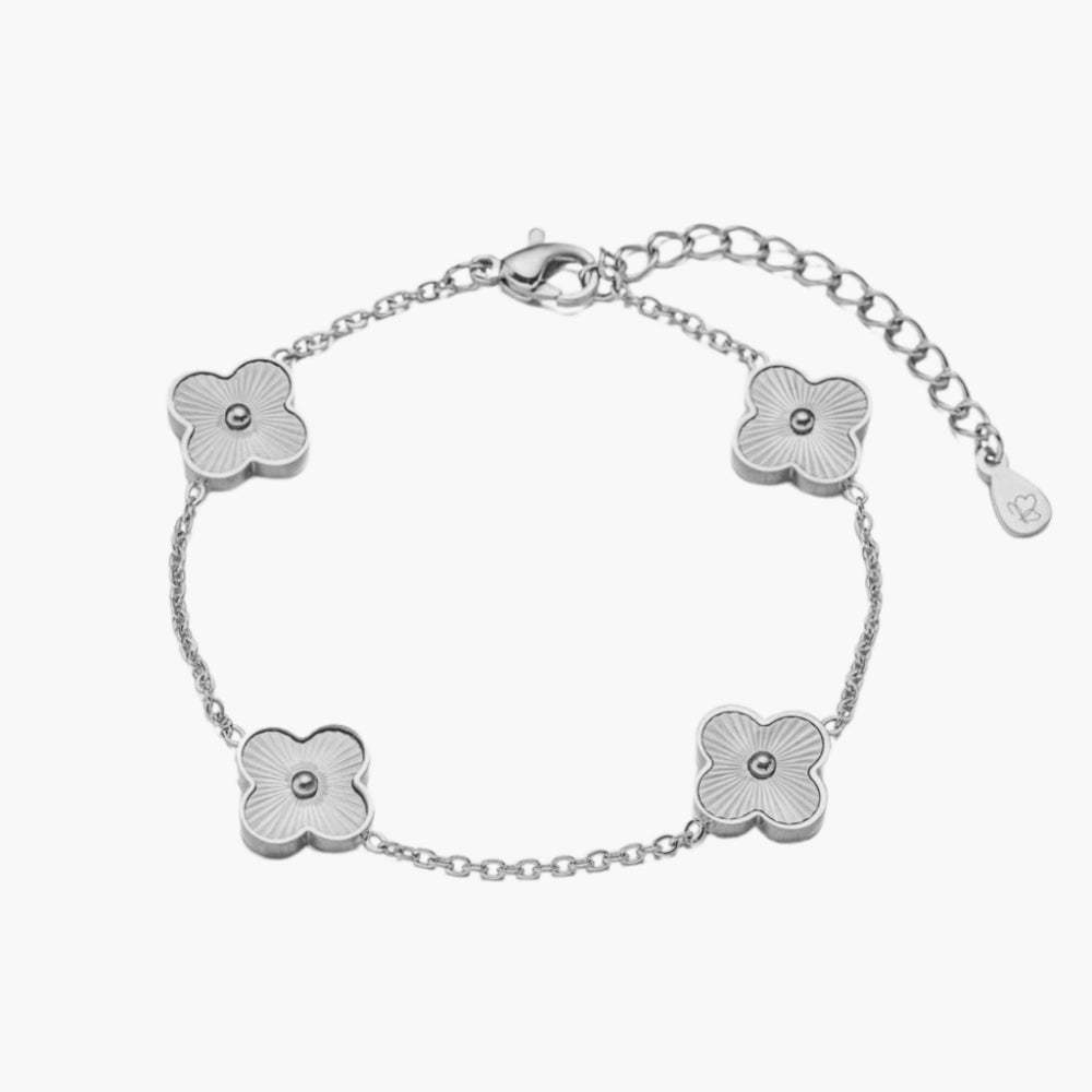 Charming Clover Linked Bracelet-Personalized Jewels