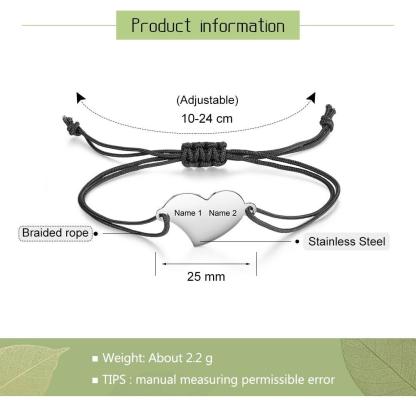 2 Name Engraved Personalized Bracelet For Women-Personalized Jewels