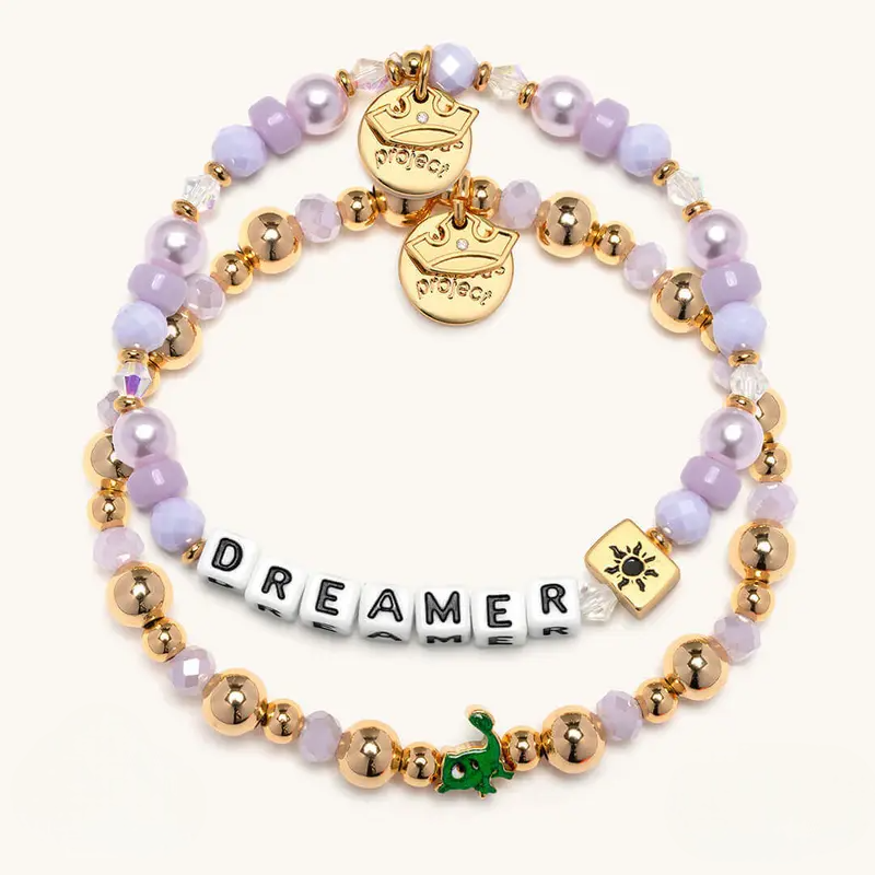 Inspirational Beaded Bracelet Bundle With Letter Charms For Women