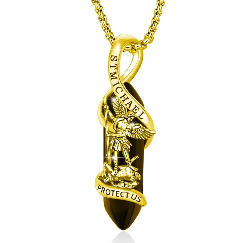 Saint Michael Pendant With 925 Sterling Silver And Polished Finish