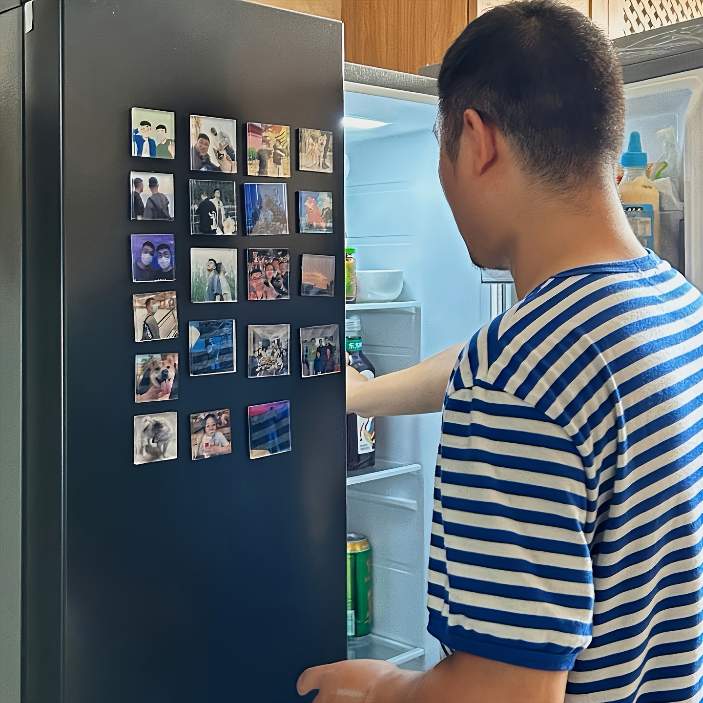 8 Pieces Of Customized Photo Fridge Magnets