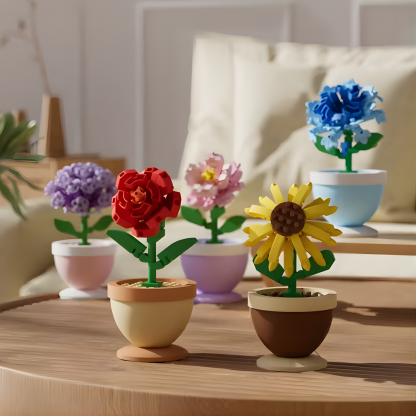 Season Flower Pot Building Blocks,