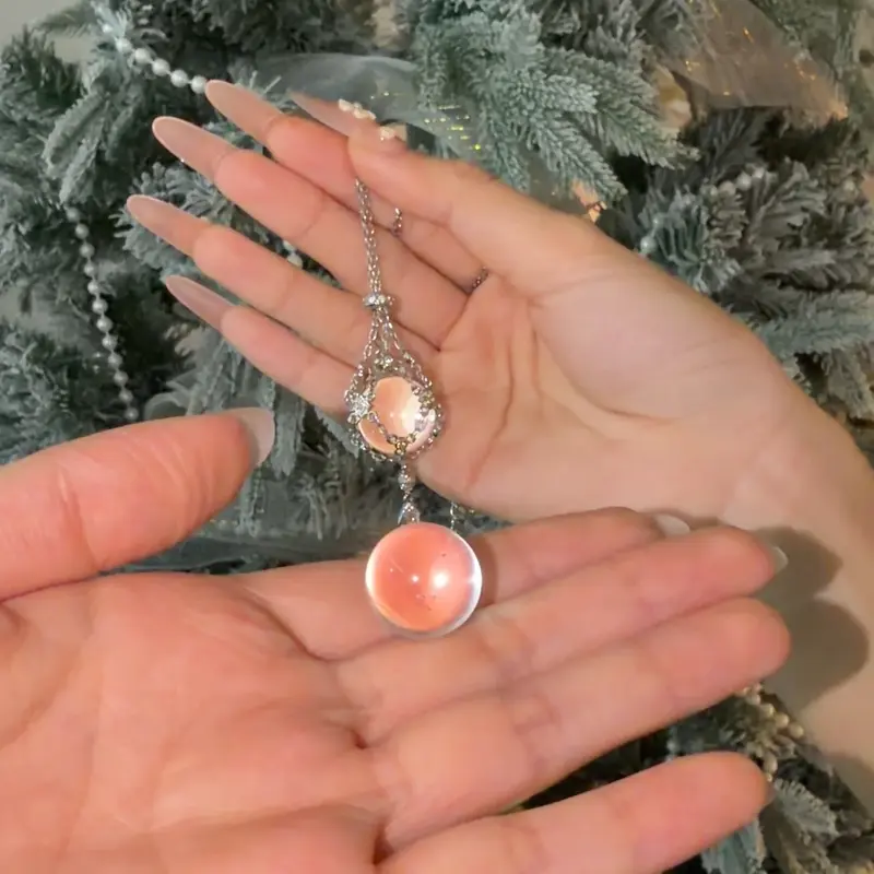 Handmade Crystal Necklace With Adjustable Chain