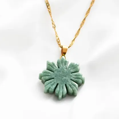 Jade Sun Pendant Style Chain