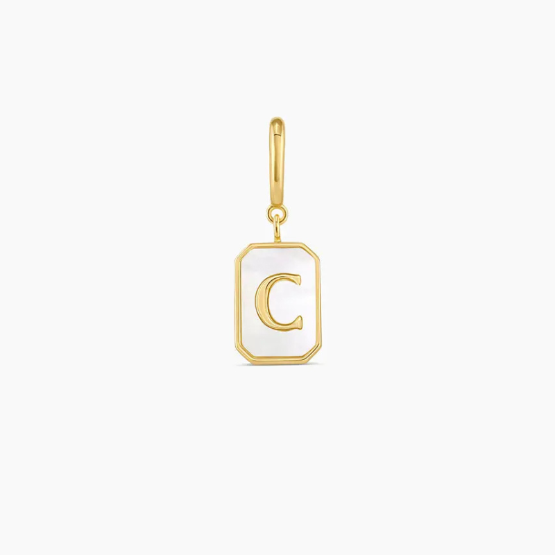 Vintage Personalized Alphabet Initial Design Parker Charm Pendant