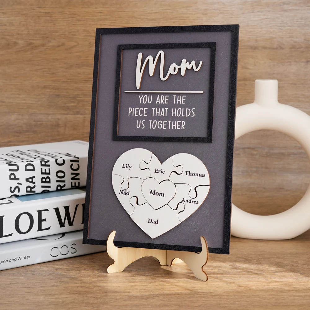 Personalized Family Names Wood Puzzle Plaque
