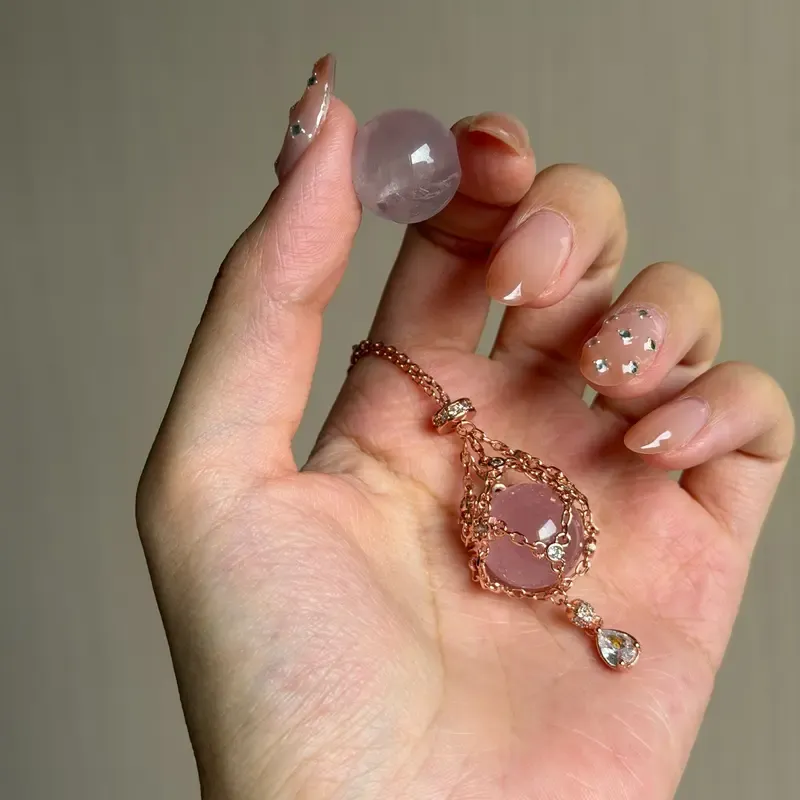 Handmade Crystal Necklace With Adjustable Chain