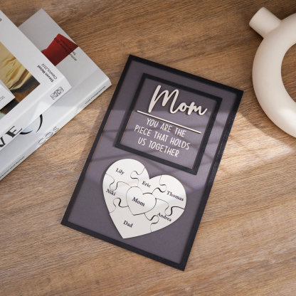 Personalized Family Names Wood Puzzle Plaque