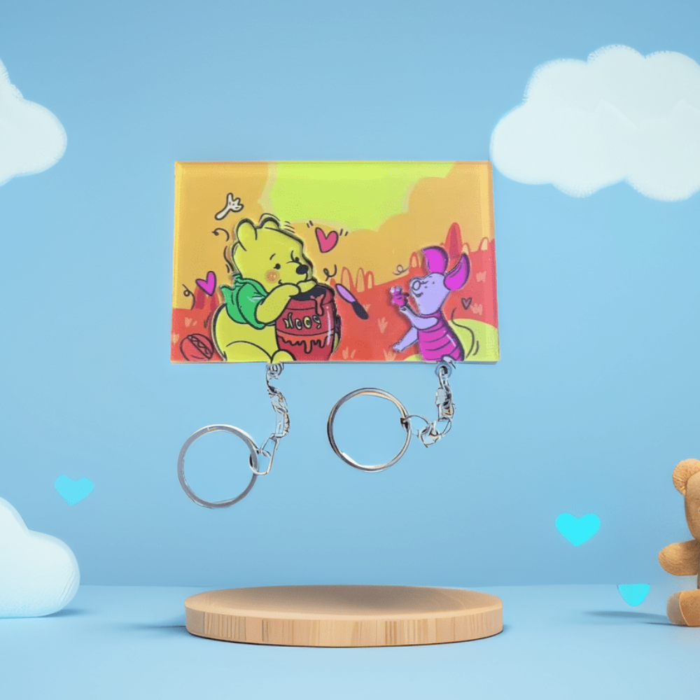 Enchanted Dual Cartoon Character Keychain-Personalized Jewels