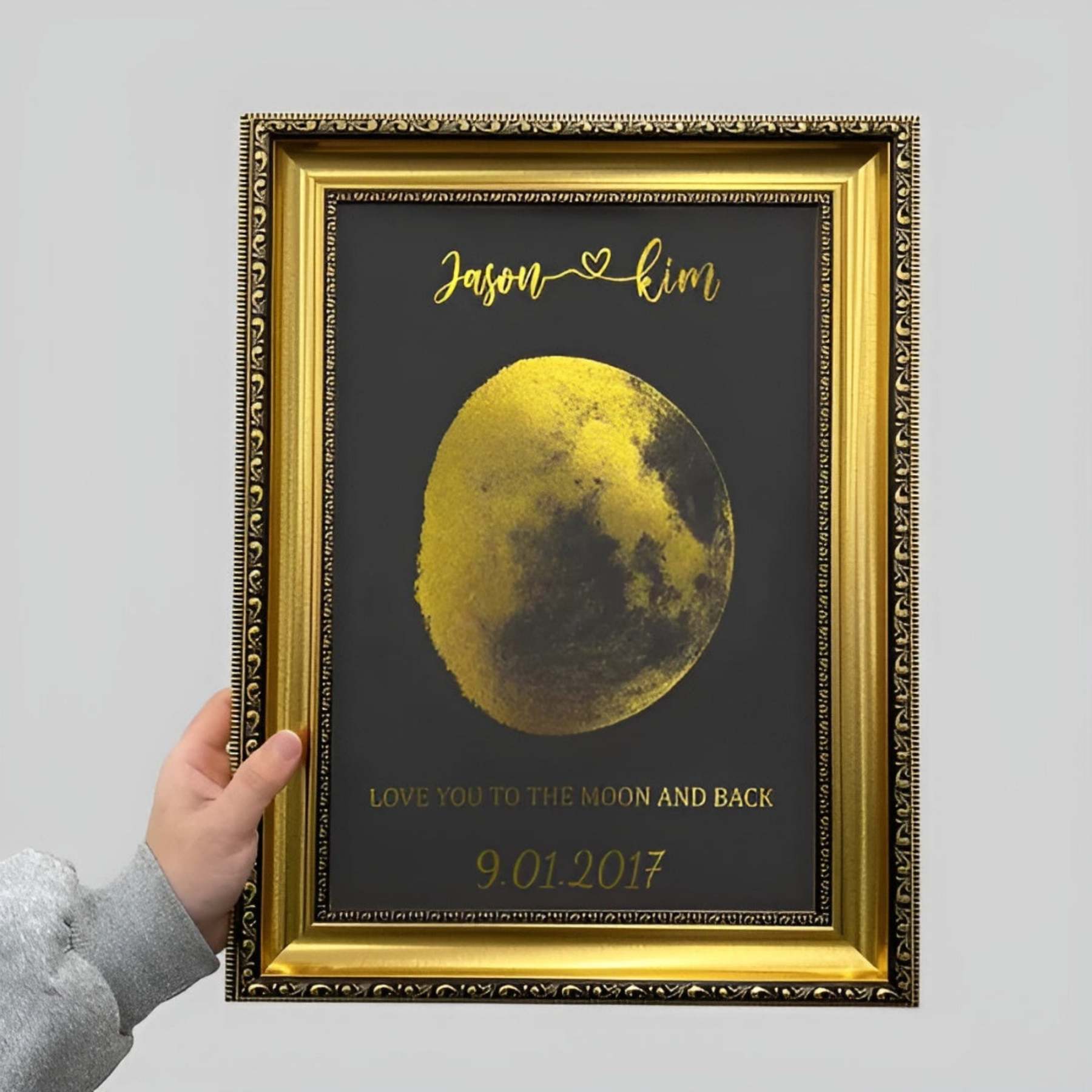 Custom Moon Phase Couple Frame-Personalized Jewels