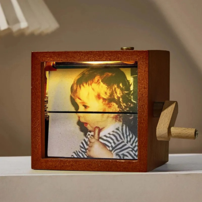 Custom Photo Flipbook Frame With Turning Handle For Gifts