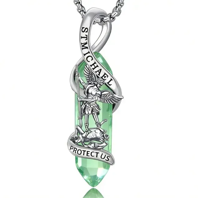 Saint Michael Pendant With 925 Sterling Silver And Polished Finish