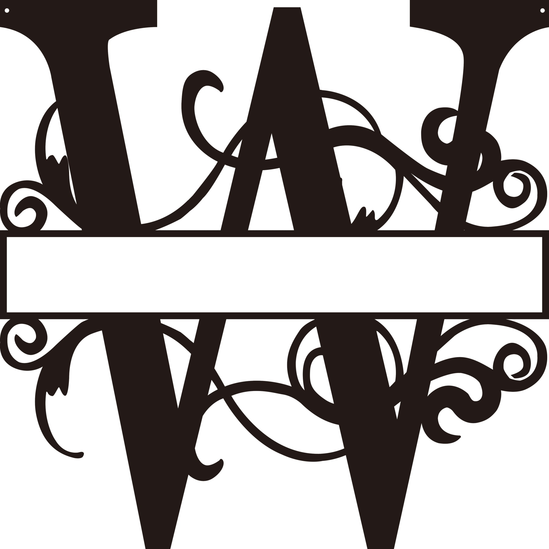 Personalized Split Letter Craft Sign For Home