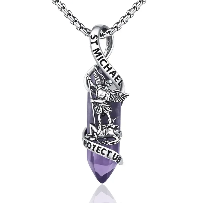 Saint Michael Pendant With 925 Sterling Silver And Polished Finish